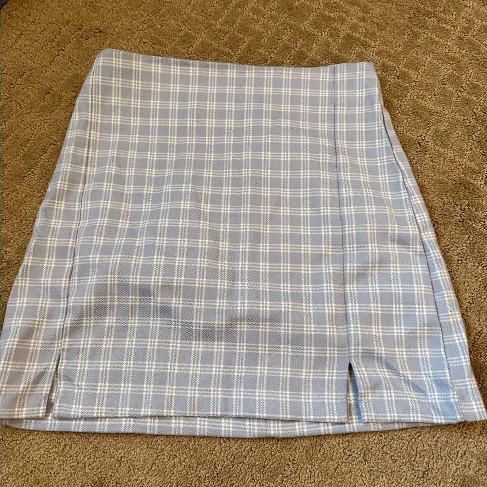 Plaid Blue Skirt
